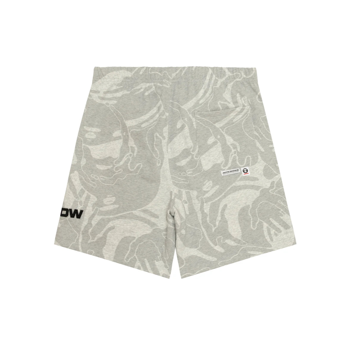BAPE AAPENOW moonface logo camo sweat shorts