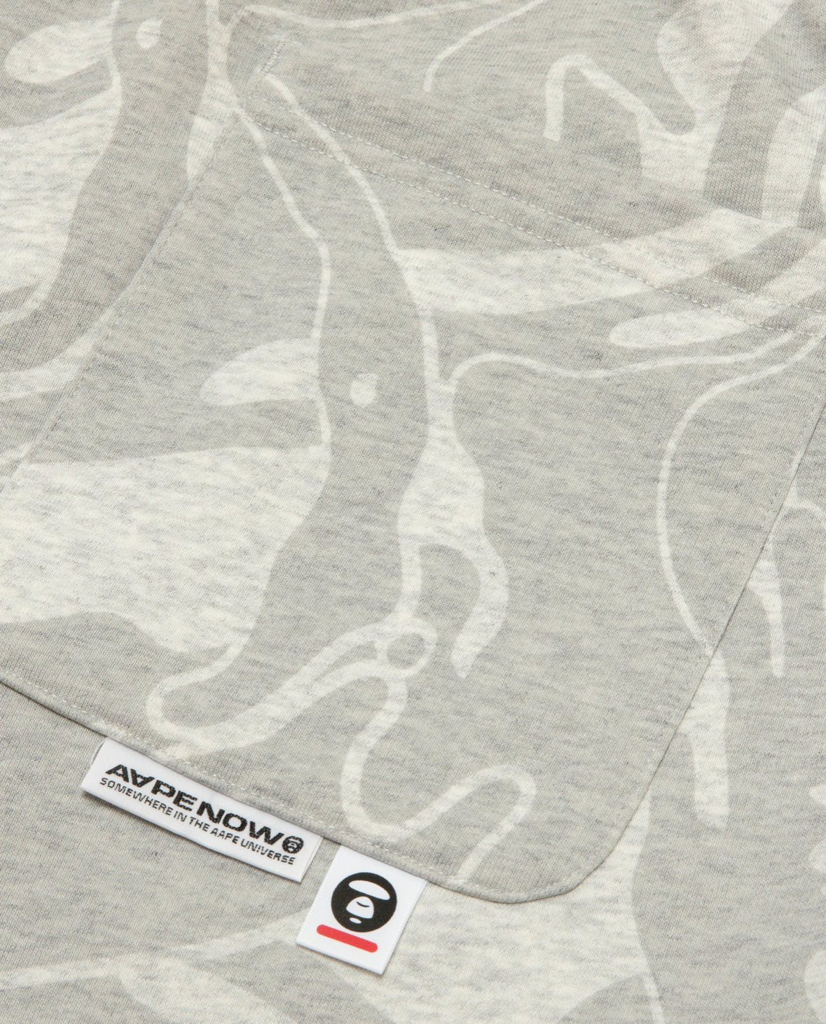 BAPE AAPENOW moonface logo camo sweat shorts