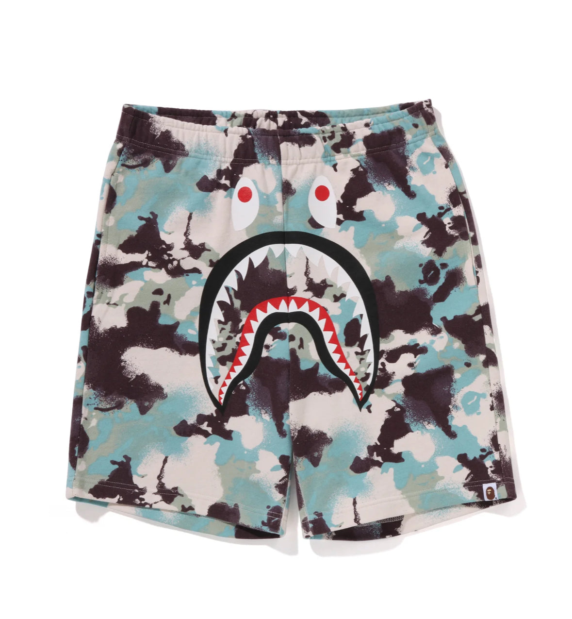 BAPE Map Camo Regular Fit Shark Sweat Shorts