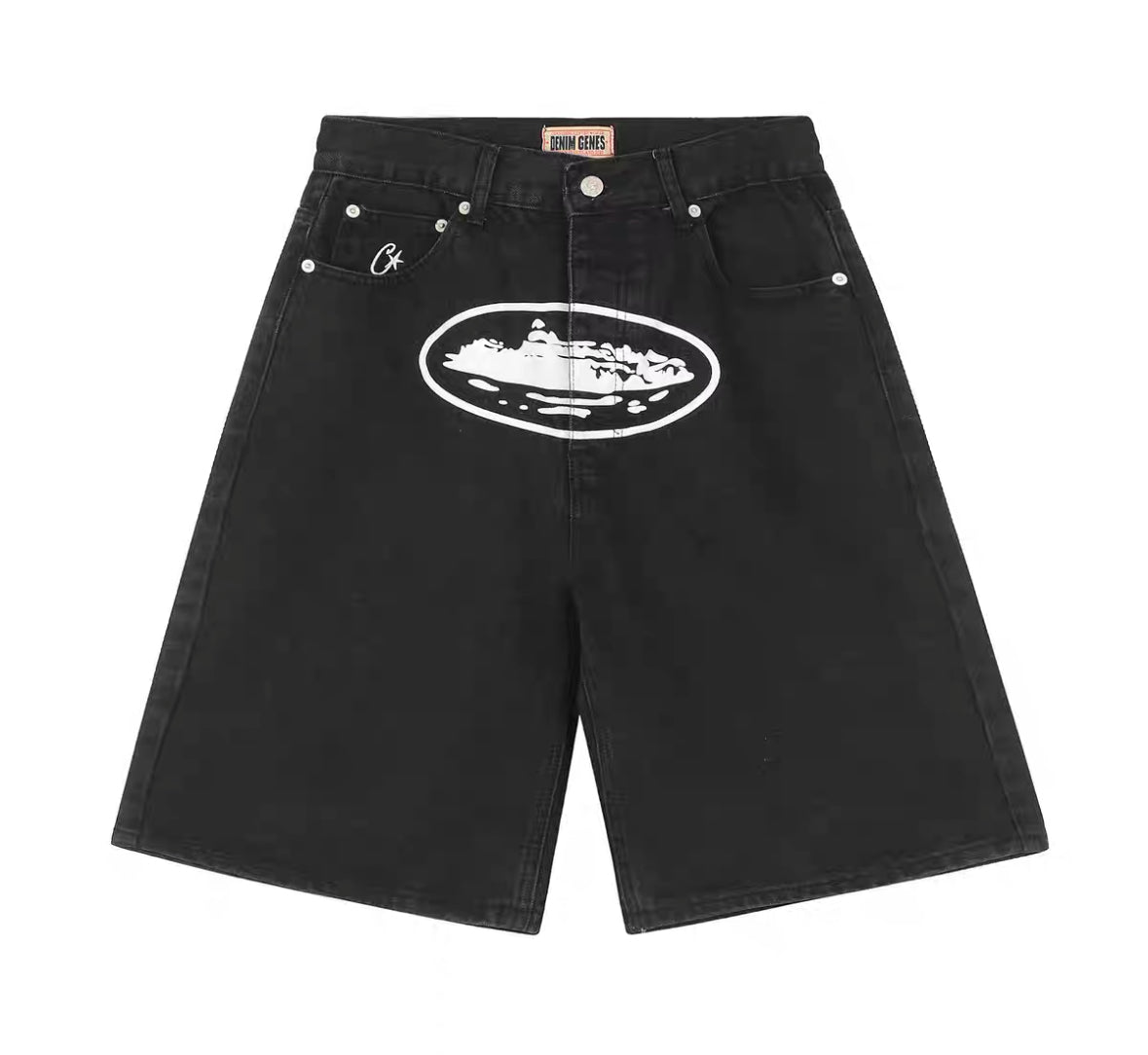 Corteiz Denim Short Black