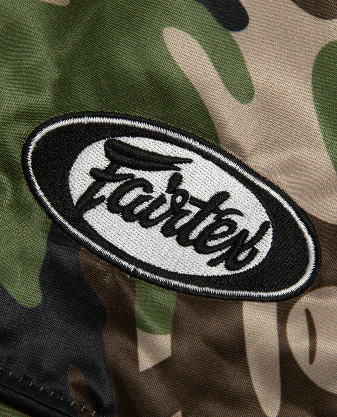 BAPE X Fairtex camo muay thai shorts