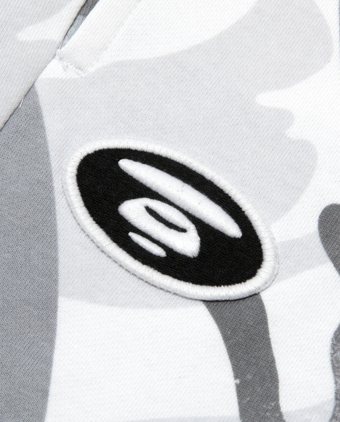 BAPE Moonface logo camo sweat shorts
