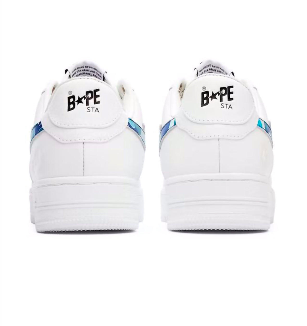 A BATHING APE BAPE STA ABC CAMO WHITE BLUE