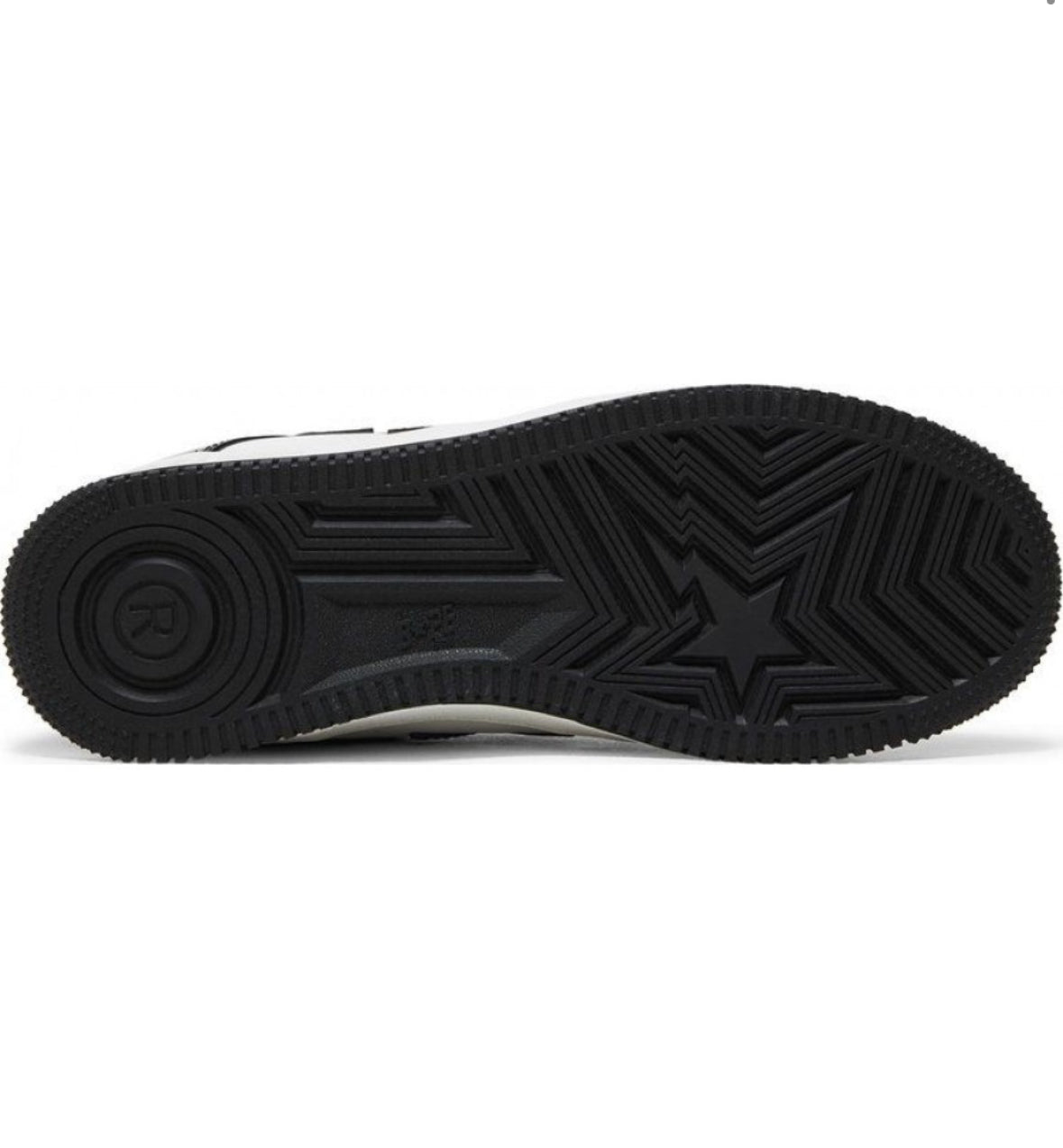 A BATHING APE BAPE STA PATENT LEATHER BLACK WHITE