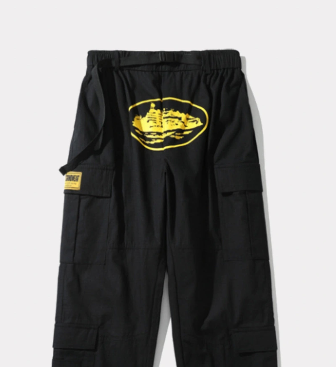 Corteiz Purp Guerillaz Cargos Black/Yellow