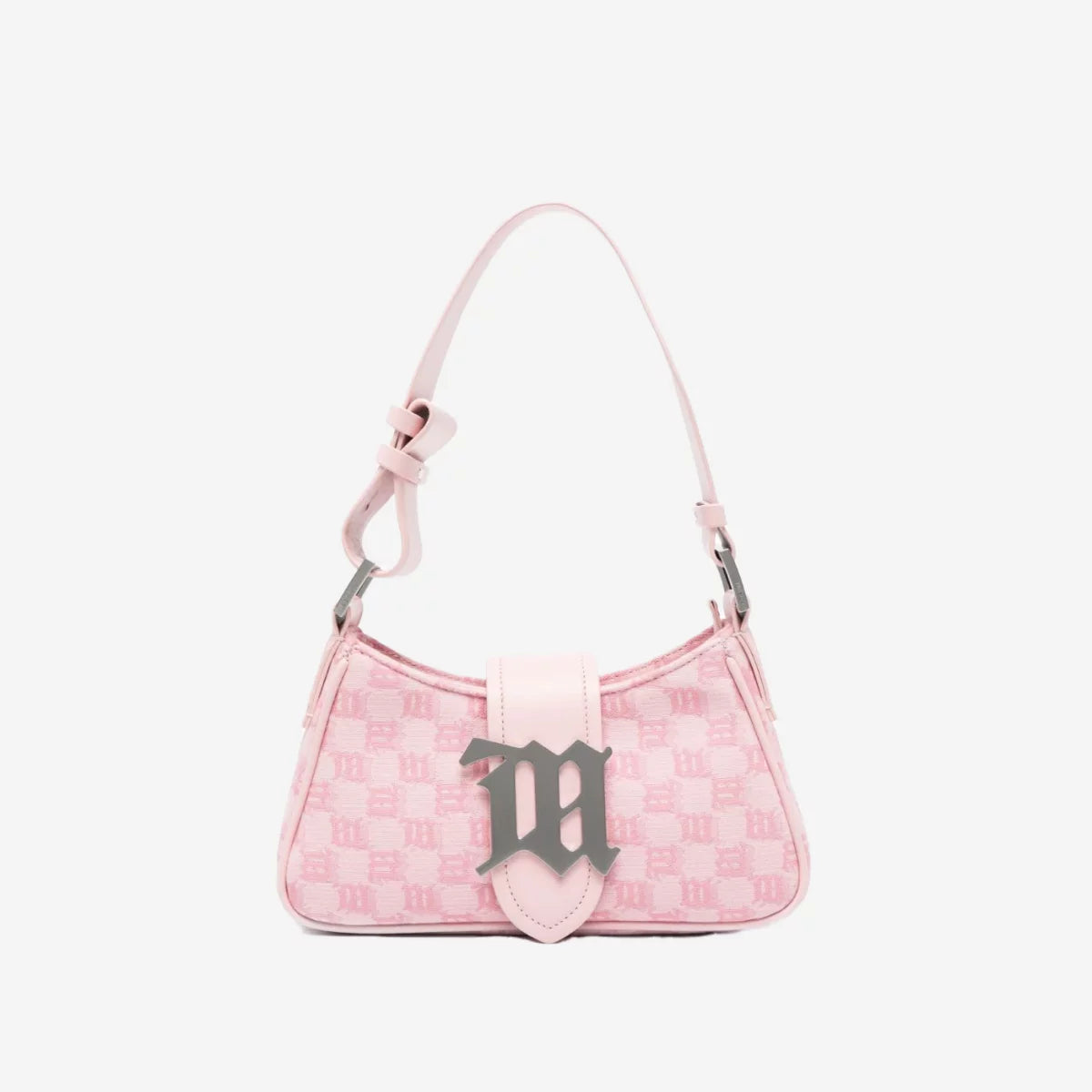 MISBHV JACQUARD MONOGRAM SHOULDER BAG PINK SMALL