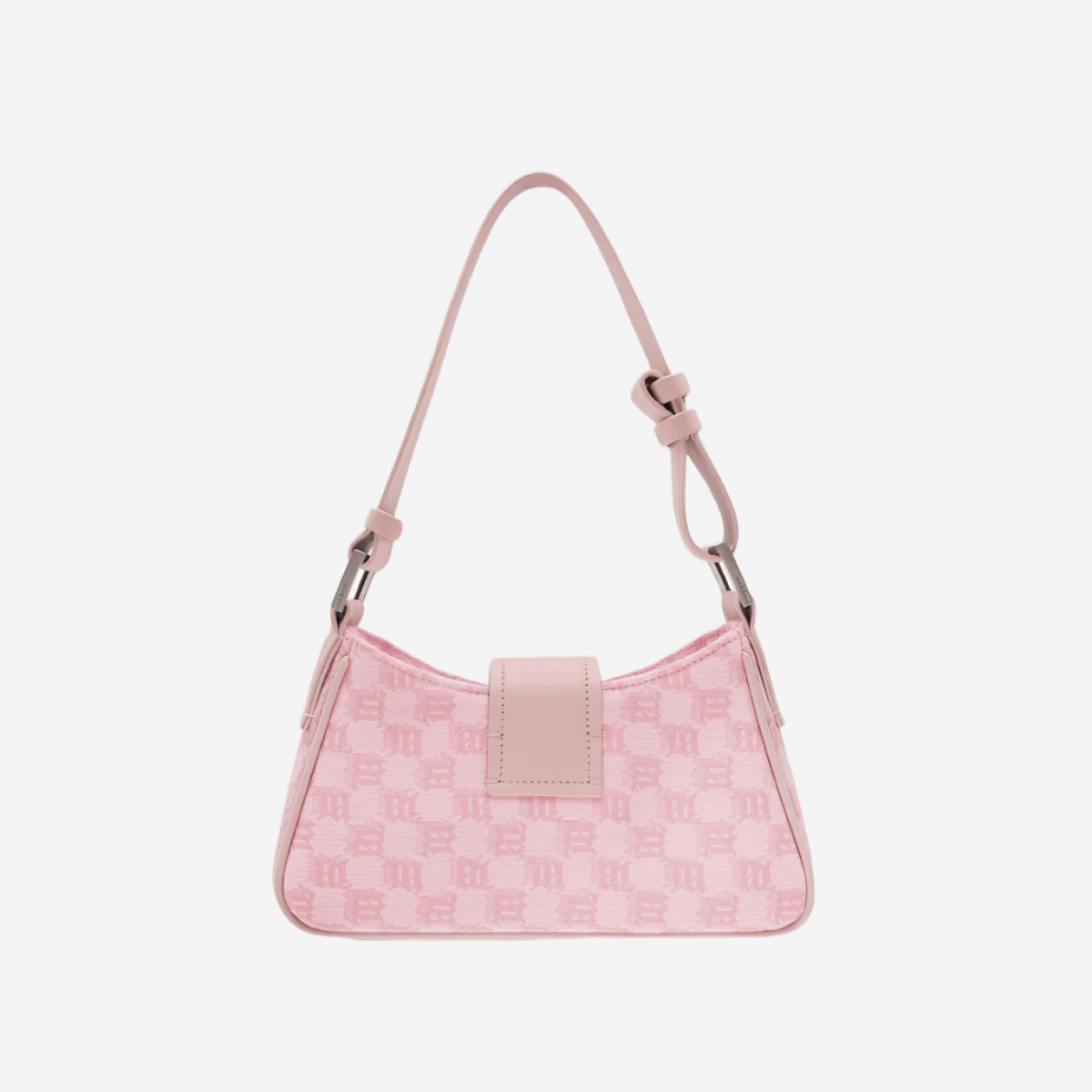 MISBHV JACQUARD MONOGRAM SHOULDER BAG PINK SMALL