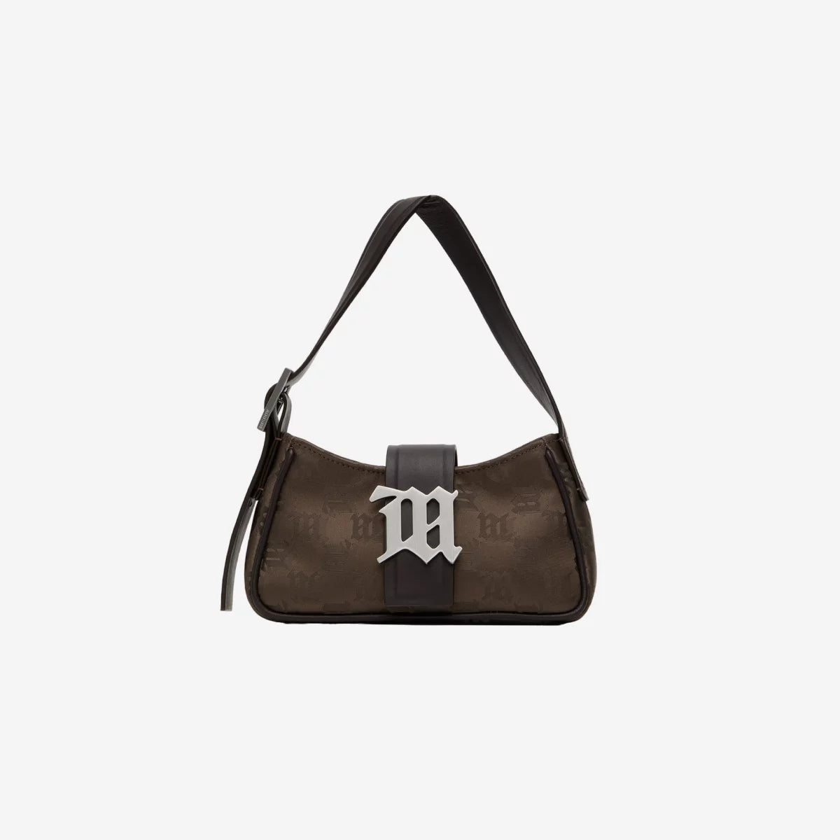MISBHV MINI JACQUARD SHOULDER BROWN BAG