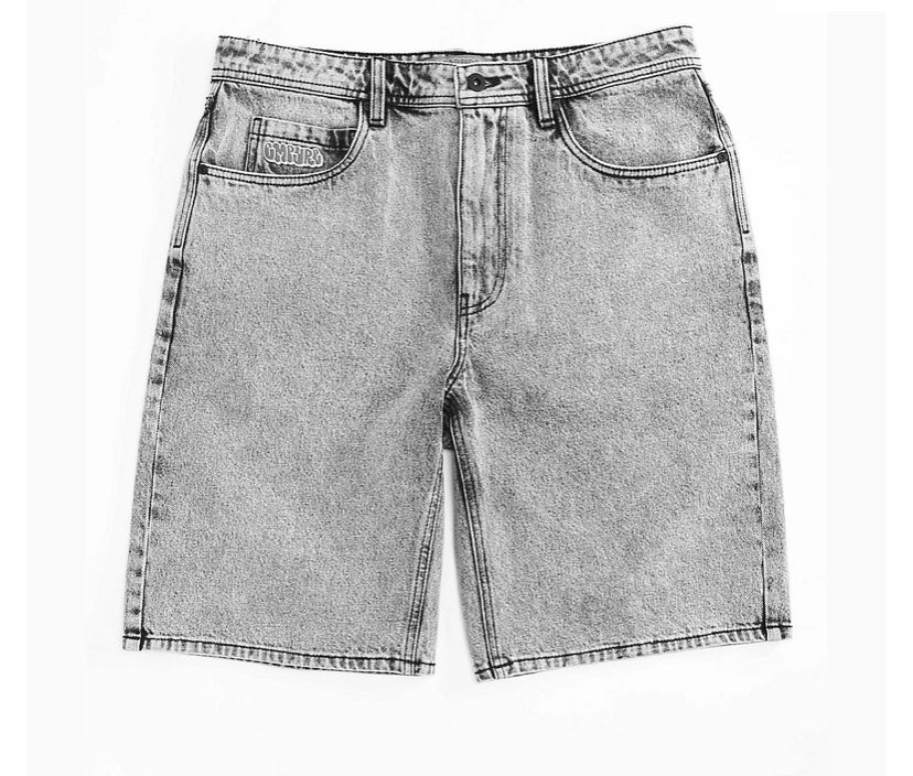 Empyre Scramble Grey Denim Skate Shorts