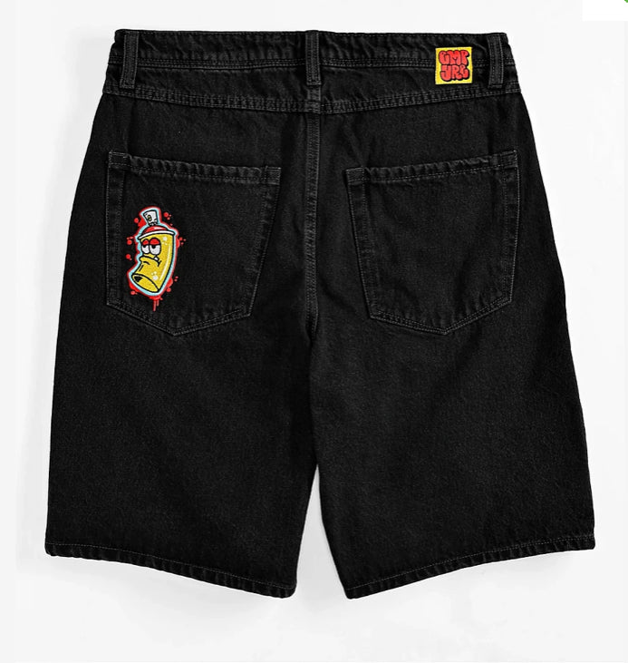 Empyre Shmutz Black Denim Skate Shorts