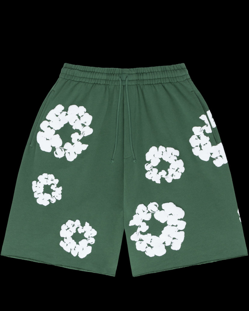 Denim tears The Cotton Wreath Shorts Green