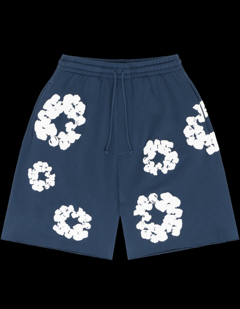 Denim tears The Cotton Wreath Shorts Navy