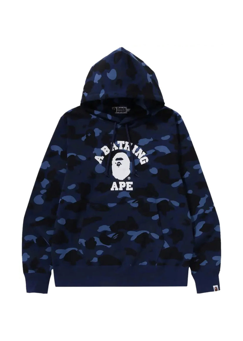 BAPE Color Camo College Pullover Hoodie 'Navy'