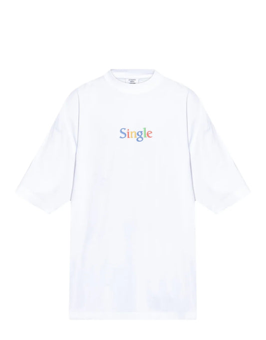 VETEMENTS WHITE SINGLE T-SHIRT