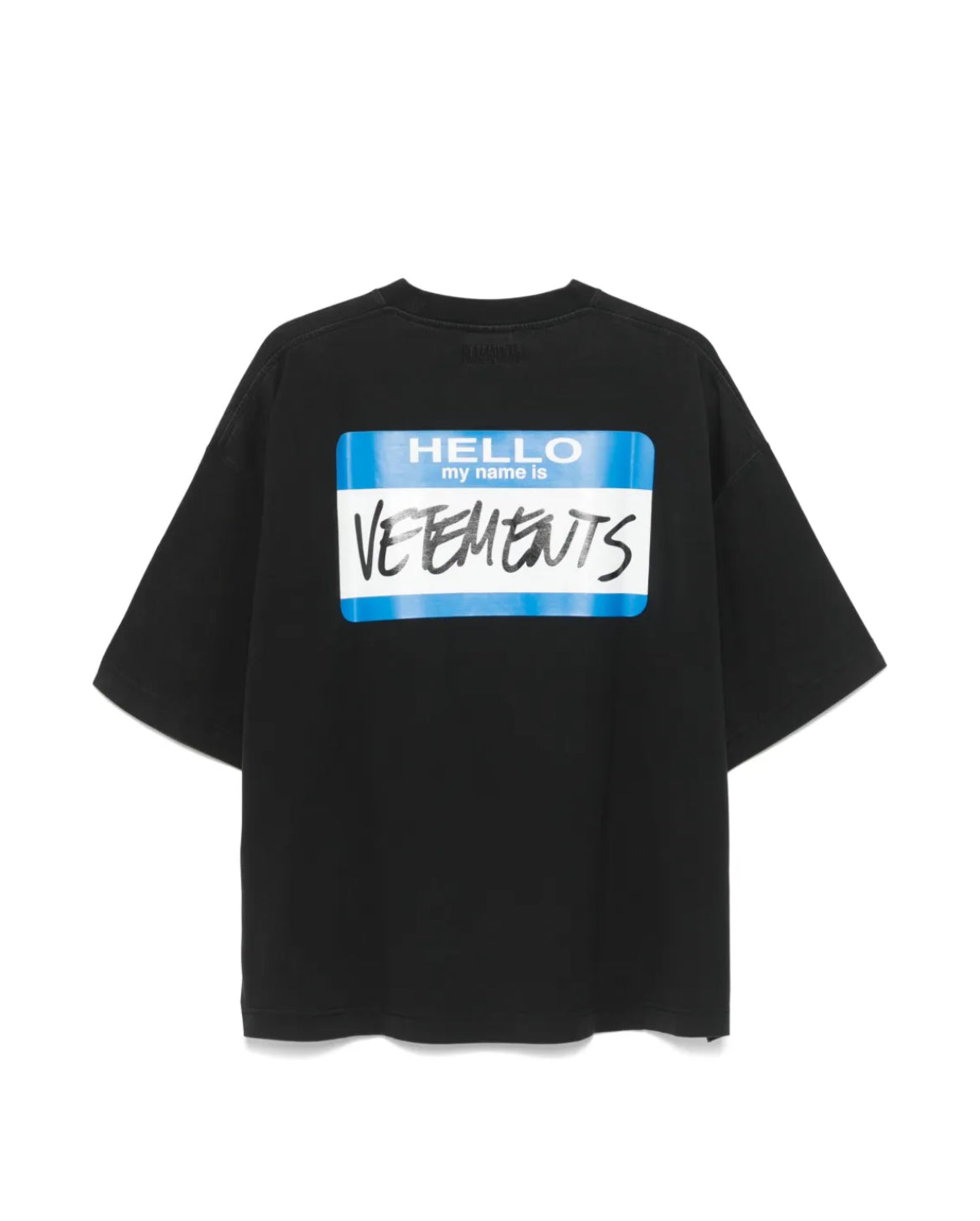 VETEMENTS T-SHIRT Hello My Name Is VETEMENTS