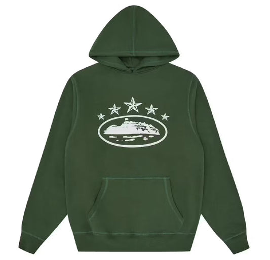 Corteiz 5 Starz Alcatraz Hoodie in Green