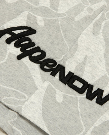 BAPE AAPENOW moonface logo camo sweat shorts