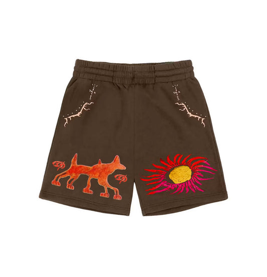TRAVIS SCOTT SUN SHORTS BROWN