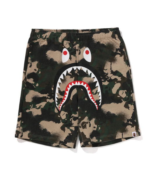 BAPE Map Camo Regular Fit Shark Sweat Shorts