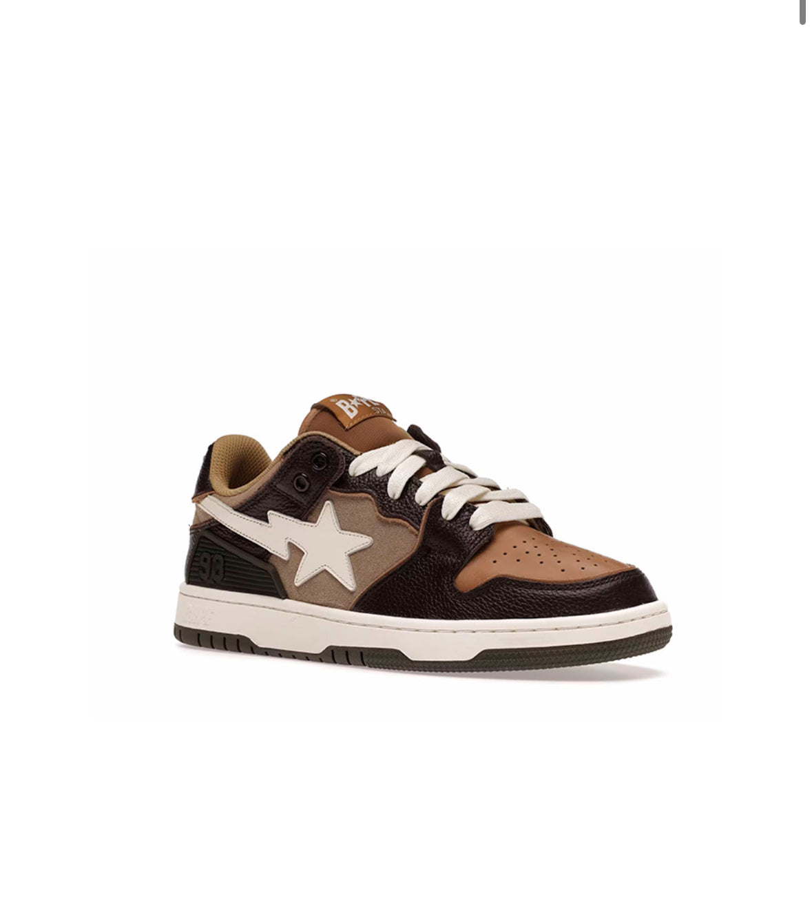 A BATHING APE BAPE SK8 STA BROWN IVORY