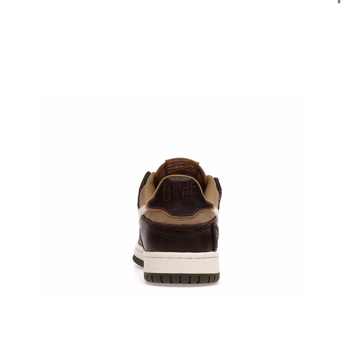 A BATHING APE BAPE SK8 STA BROWN IVORY