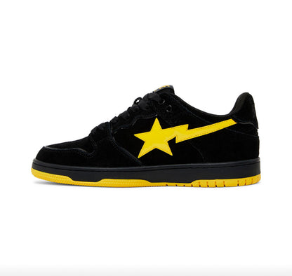 A BATHING APE SK8 STA BLACK ELECTRIC YELLOW