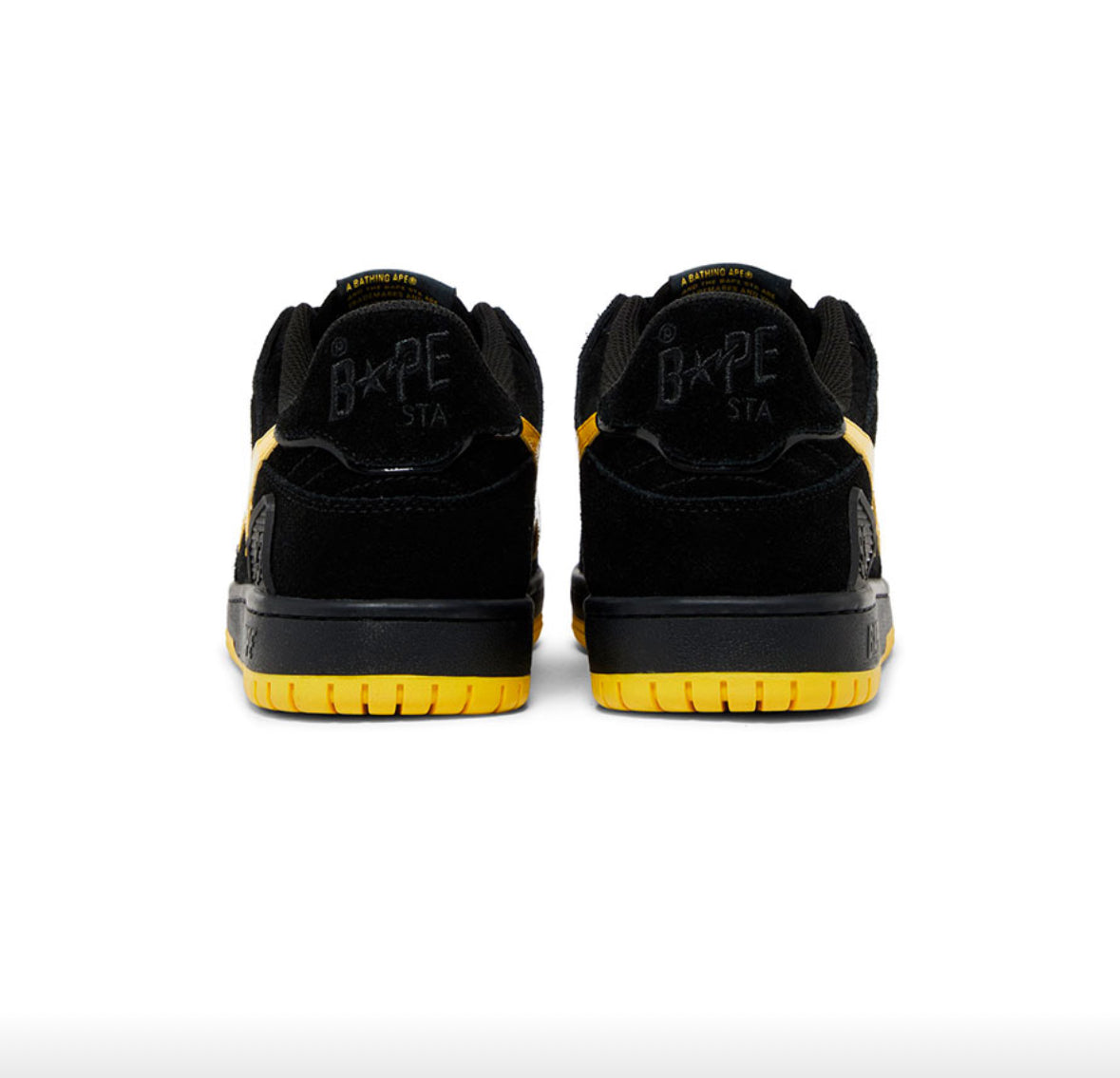 A BATHING APE SK8 STA BLACK ELECTRIC YELLOW