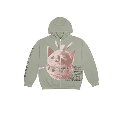 TRAVIS SCOTT NEW SIGHT ZIP UP HOODIE OLIVE