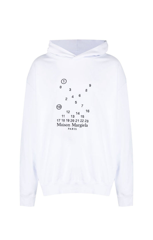Maison Margiela
logo-embroidered cotton hoodie