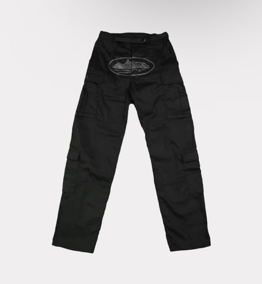 Corteiz Guerillaz Cargos Triple Black