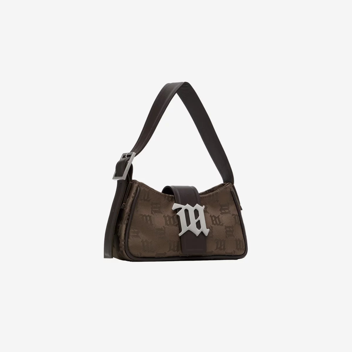 MISBHV MINI JACQUARD SHOULDER BROWN BAG