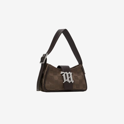 MISBHV MINI JACQUARD SHOULDER BROWN BAG