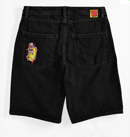 Empyre Shmutz Black Denim Skate Shorts