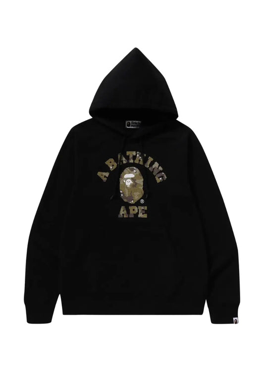 BAPE Bitmap College Pullover Hoodie 'Black'