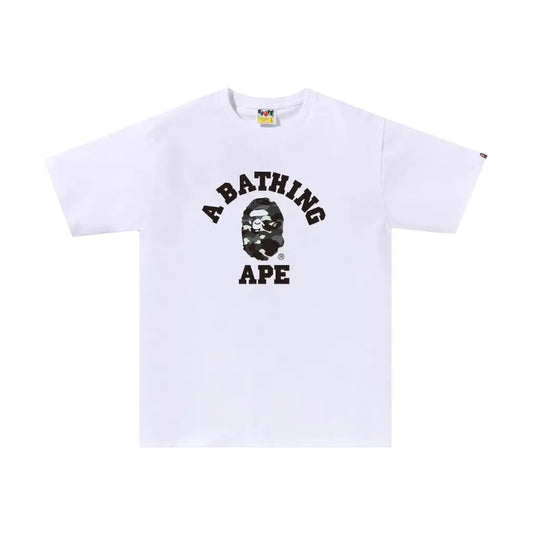 BAPE City Camo College Tee 'White/Black'