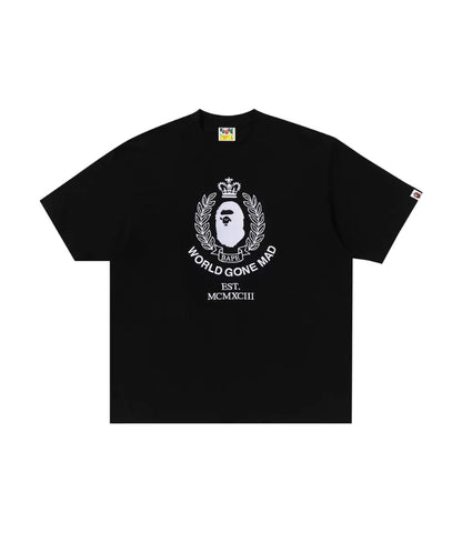 BAPE Crest College Logo Relaxed Fit Tee 'Black'