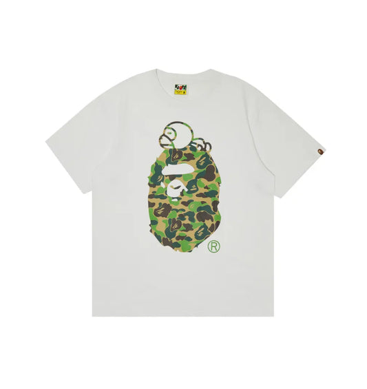 BAPE ABC Camo Milo On Big Ape Tee 'White/Green'