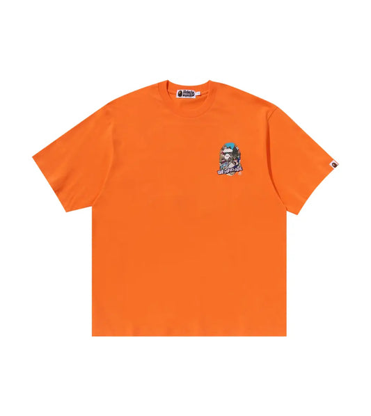 BAPE Comic Art Ape Head Relaxed Fit Tee 'Orange'