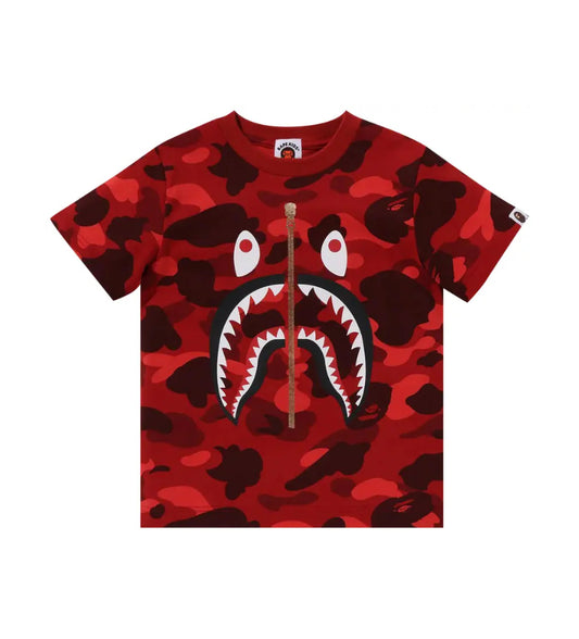 BAPE Color Camo Shark Tee 'Red'