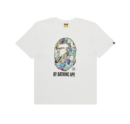 BAPE Comic Art Ape Head Tee 'White'