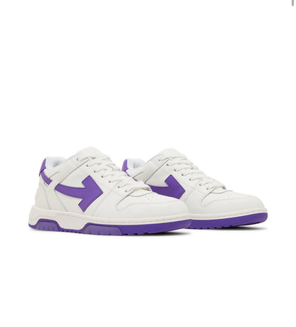 OFF-WHITE OUT OF OFFICE OOO LOW TOPS WHITE PURPLE